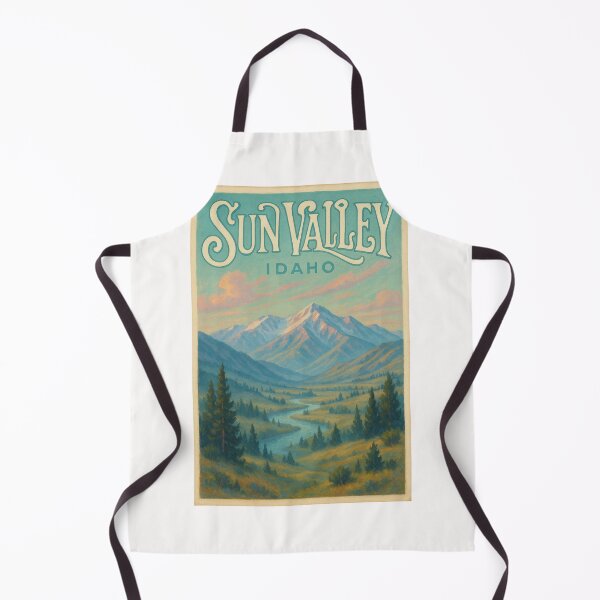 Item preview, Sun Valley Idaho Pastel Sunset Over Mountains and River Valley designed and sold by Places On Earth.