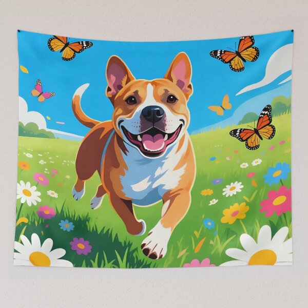 Item preview, A dog playing in a field  designed and sold by Nomad-Maynard.