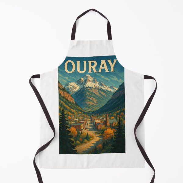 Item preview, Ouray Colorado Autumn Townscape with Mountain Backdrop designed and sold by Places On Earth.
