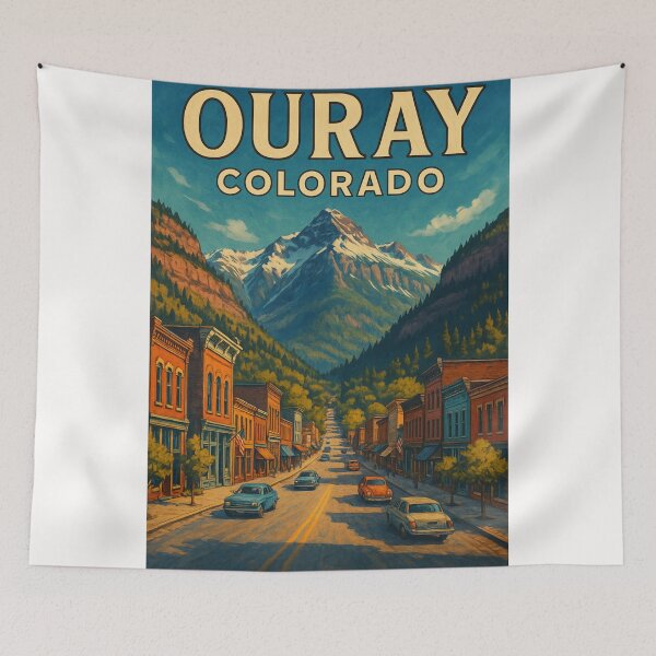 Item preview, Ouray Colorado Main Street View with San Juan Mountains designed and sold by Places On Earth.