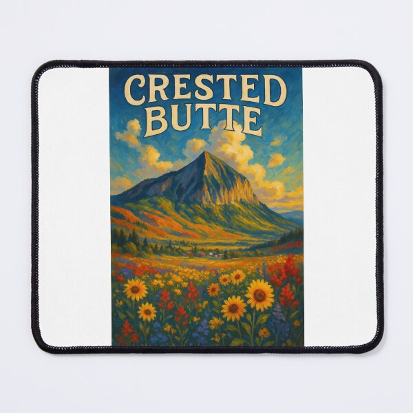 Item preview, Crested Butte Colorado Wildflower Meadow with Mountain Peak designed and sold by Places On Earth.