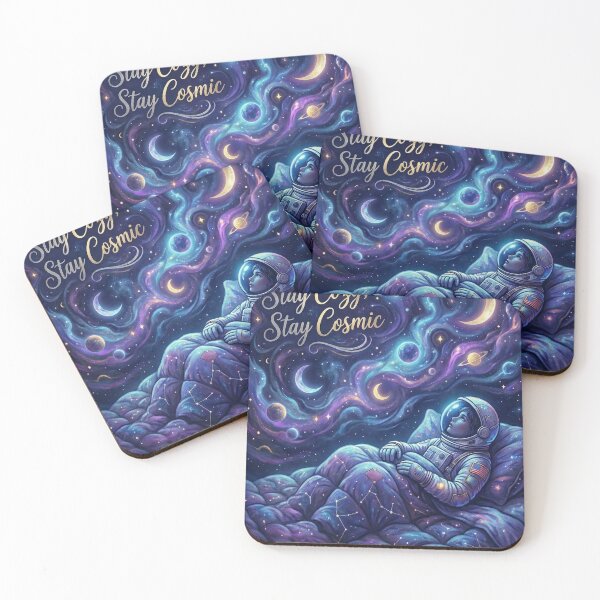 Item preview, Stay Cozy Stay Cosmic Dreamy Digital Painting for Space Lover designed and sold by chattsuede.