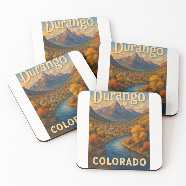 Item preview, Durango Colorado Autumn River Valley with Mountain Backdrop designed and sold by Places On Earth.