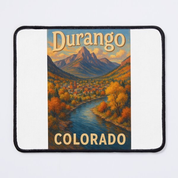Item preview, Durango Colorado Autumn River Valley with Mountain Backdrop designed and sold by Places On Earth.