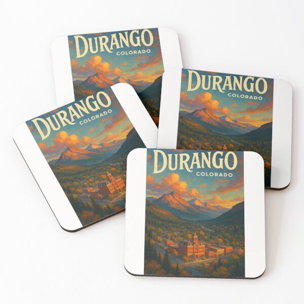 Item preview, Durango Colorado Historic Building with Sunset Over the San Juan Mountains designed and sold by Places On Earth.