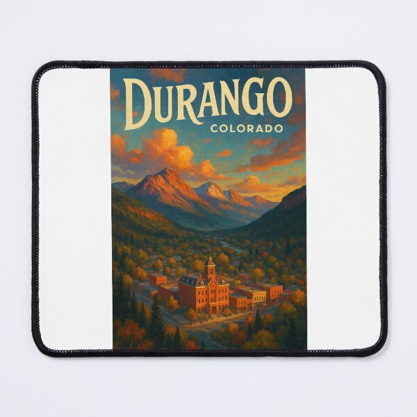 Item preview, Durango Colorado Historic Building with Sunset Over the San Juan Mountains designed and sold by Places On Earth.