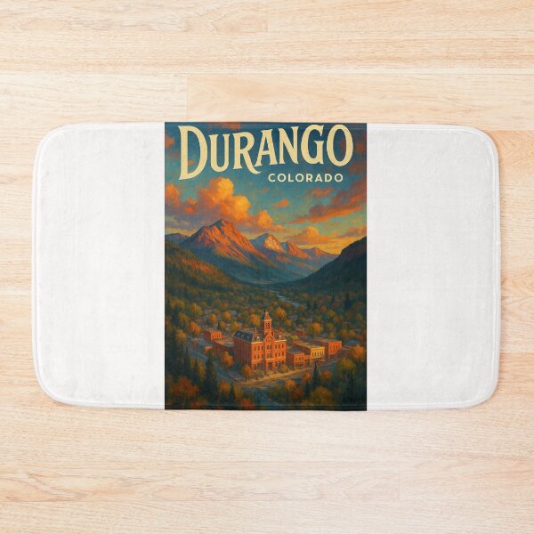 Item preview, Durango Colorado Historic Building with Sunset Over the San Juan Mountains designed and sold by Places On Earth.
