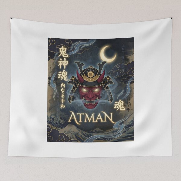 Item preview, Oni Mask Samurai Inner Peace Spiritual Awakening Japanese designed and sold by chattsuede.