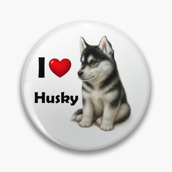 Item preview, I ❤️ Husky – Cute Siberian Husky Puppy Design designed and sold by Eylali.
