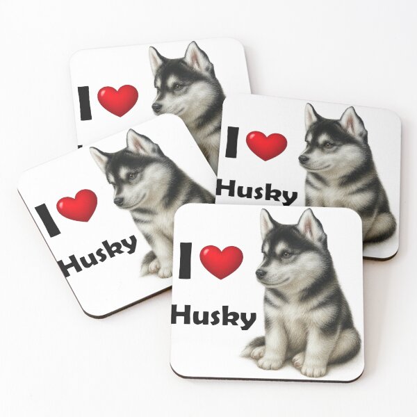 Item preview, I ❤️ Husky – Cute Siberian Husky Puppy Design designed and sold by Eylali.