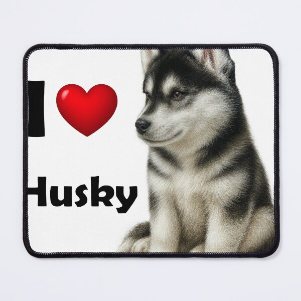 Item preview, I ❤️ Husky – Cute Siberian Husky Puppy Design designed and sold by Eylali.