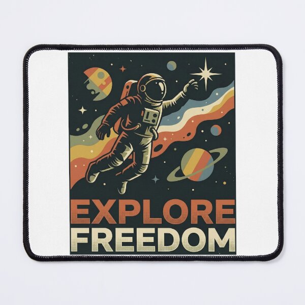 Item preview, Explore Freedom Retro Vintage Typography for Space Adventure designed and sold by chattsuede.