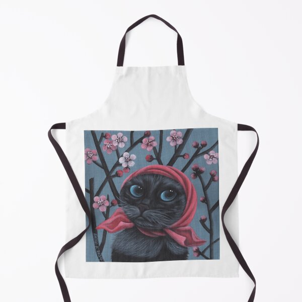 Item preview, A black cat enjoying the flowers. designed and sold by EmilyDouArt.