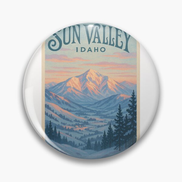 Item preview, Sun Valley Idaho Winter Landscape with Snowy Mountains and Pines designed and sold by Places On Earth.