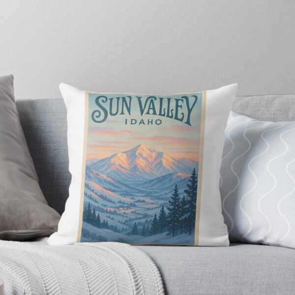 Item preview, Sun Valley Idaho Winter Landscape with Snowy Mountains and Pines designed and sold by Places On Earth.