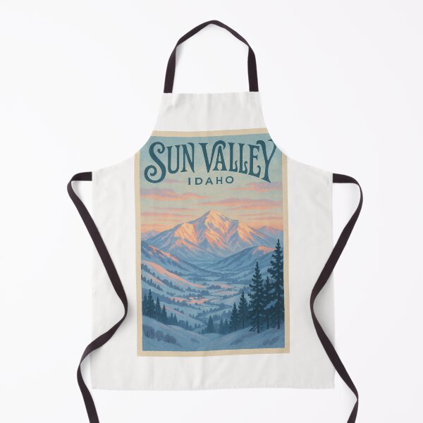 Item preview, Sun Valley Idaho Winter Landscape with Snowy Mountains and Pines designed and sold by Places On Earth.