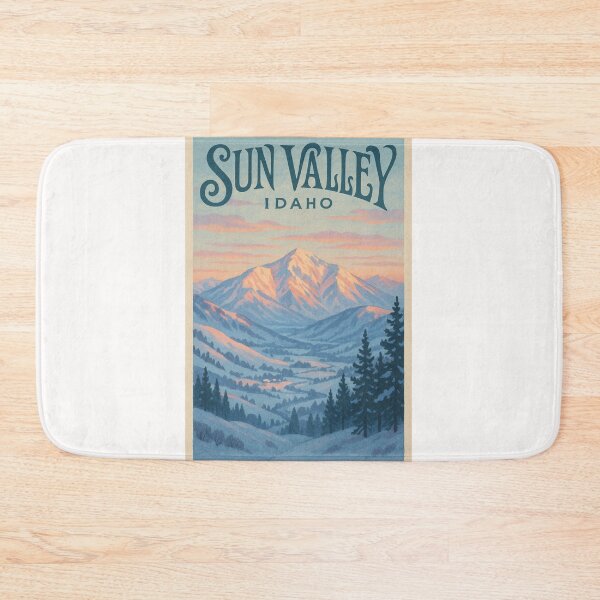 Item preview, Sun Valley Idaho Winter Landscape with Snowy Mountains and Pines designed and sold by Places On Earth.