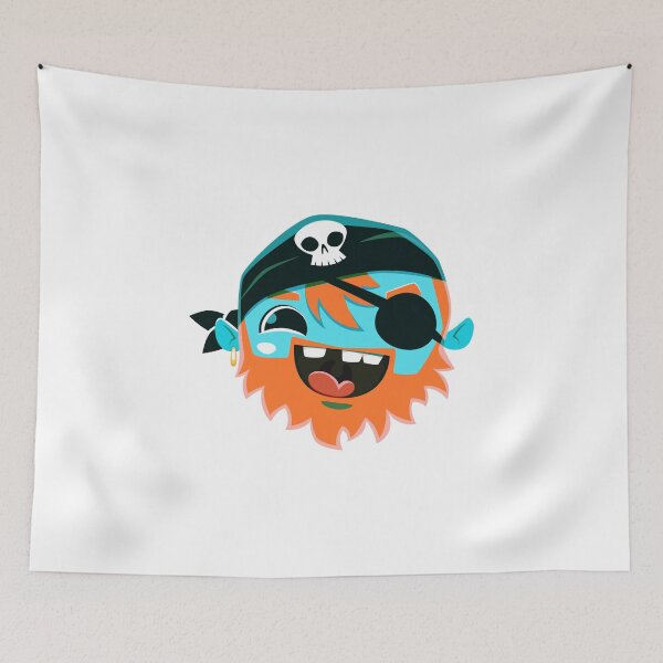 Item preview, Cute Pirate Skull Cartoon Character designed and sold by Horrify.