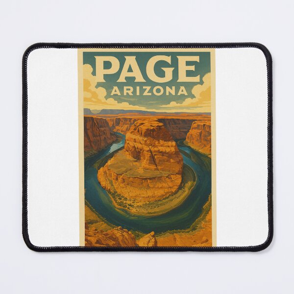 Item preview, Page Arizona Panoramic View of Horseshoe Bend and Desert Plateau designed and sold by Places On Earth.