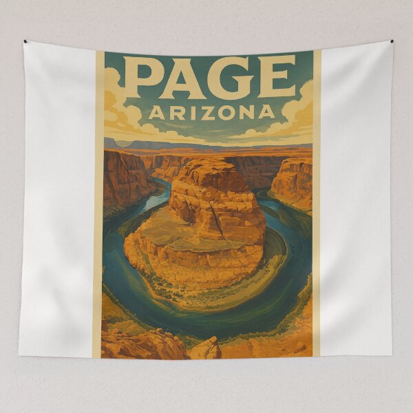 Item preview, Page Arizona Panoramic View of Horseshoe Bend and Desert Plateau designed and sold by Places On Earth.