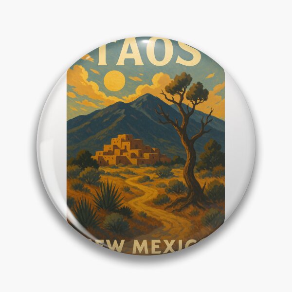 Item preview, Taos New Mexico Pueblo with Taos Mountain and Desert Landscape designed and sold by Places On Earth.