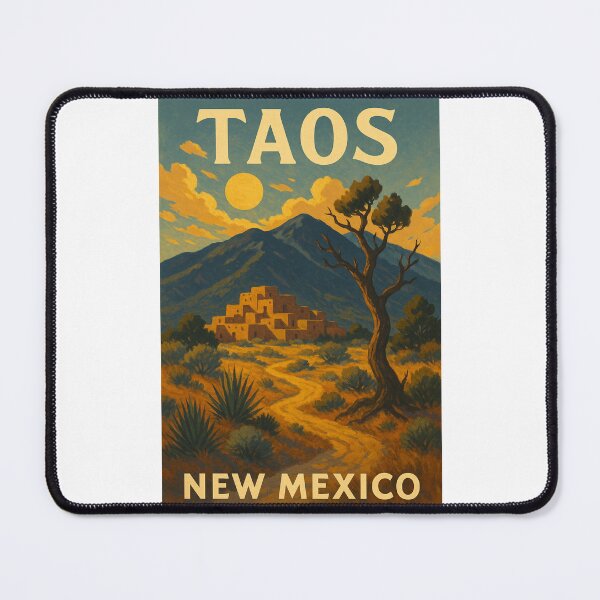 Item preview, Taos New Mexico Pueblo with Taos Mountain and Desert Landscape designed and sold by Places On Earth.