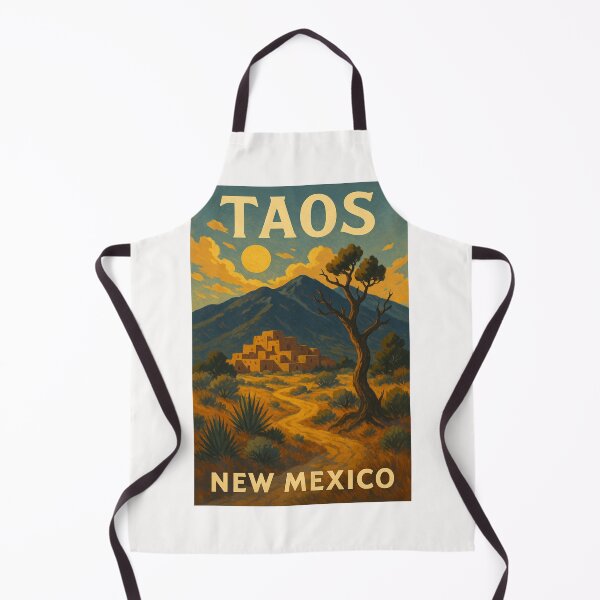 Item preview, Taos New Mexico Pueblo with Taos Mountain and Desert Landscape designed and sold by Places On Earth.