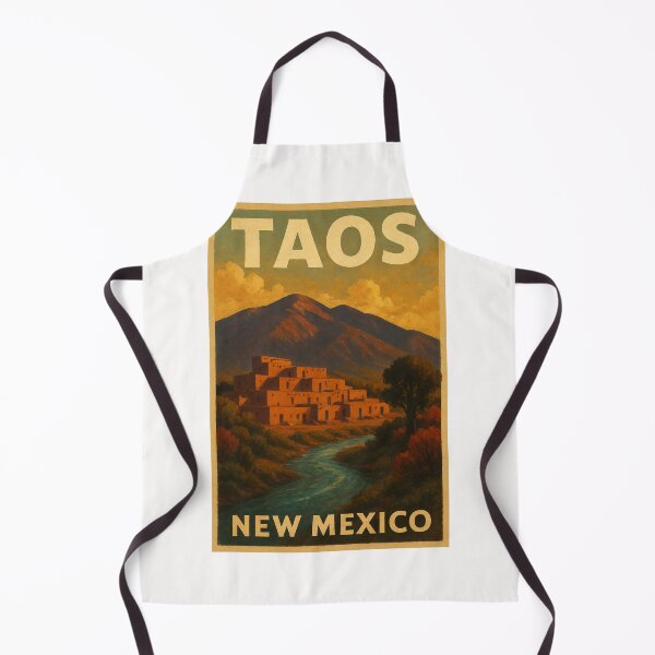 Item preview, Taos New Mexico Rio Pueblo with Taos Pueblo and Mountain Peaks designed and sold by Places On Earth.