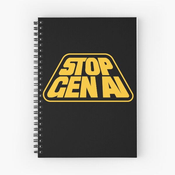 Item preview, Stop Gen AI Logo designed and sold by MinimalGeekery.