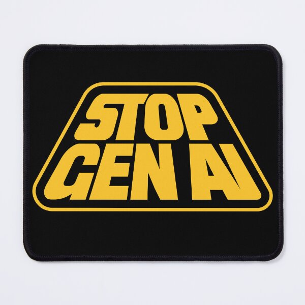 Item preview, Stop Gen AI Logo designed and sold by MinimalGeekery.