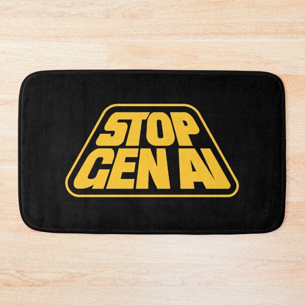 Item preview, Stop Gen AI Logo designed and sold by MinimalGeekery.