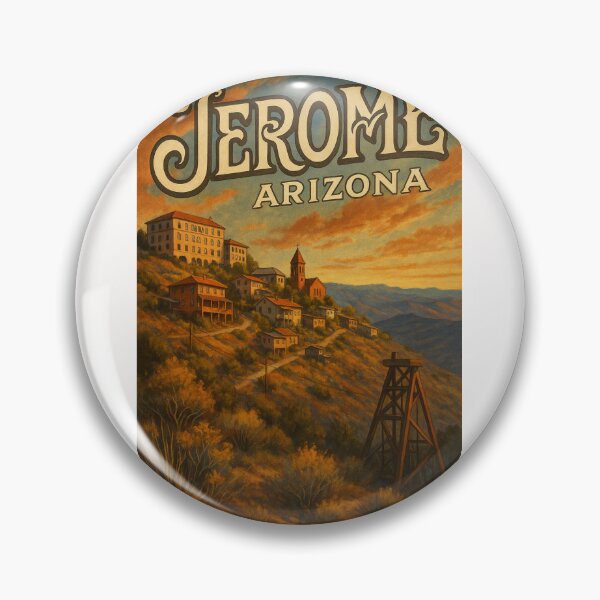 Item preview, Jerome Arizona Historic Mining Town on Cleopatra Hill at Sunset designed and sold by Places On Earth.