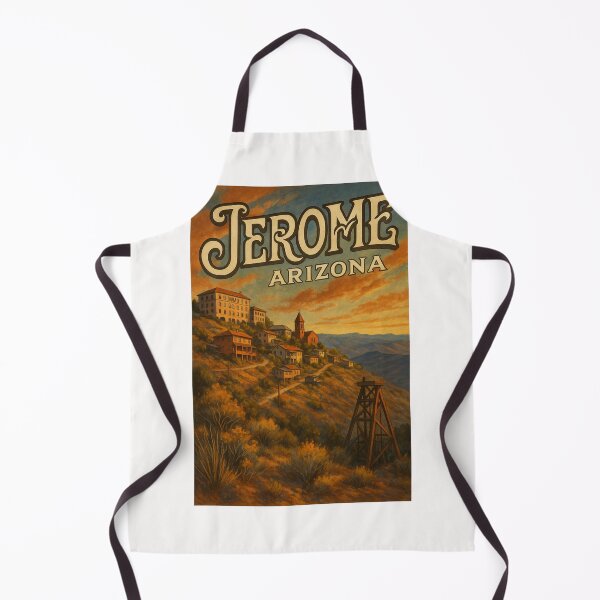 Item preview, Jerome Arizona Historic Mining Town on Cleopatra Hill at Sunset designed and sold by Places On Earth.