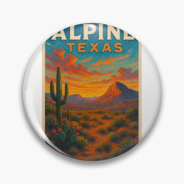 Item preview, Alpine Texas Chihuahuan Desert Sunset with Saguaro and Mountain View designed and sold by Places On Earth.