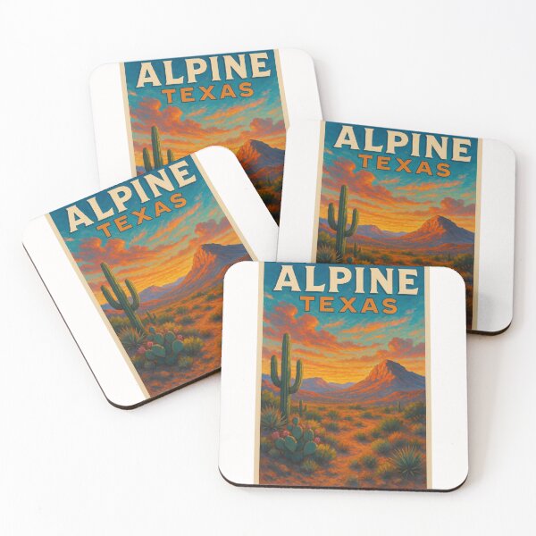 Item preview, Alpine Texas Chihuahuan Desert Sunset with Saguaro and Mountain View designed and sold by Places On Earth.