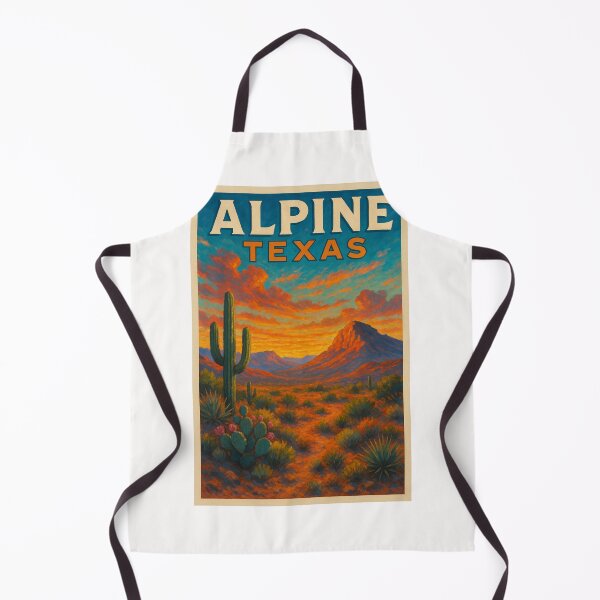 Item preview, Alpine Texas Chihuahuan Desert Sunset with Saguaro and Mountain View designed and sold by Places On Earth.