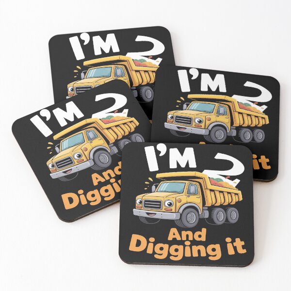 Item preview, Im 2 And Digging It 2nd Birthday Dump Truck Construction Birthday designed and sold by sky11PP.