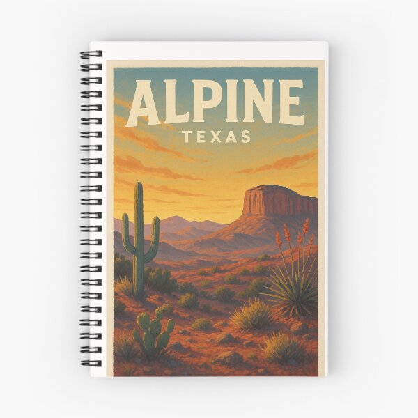 Item preview, Alpine Texas Desert Plateau with Sunset Behind Flat-Topped Mesa designed and sold by Places On Earth.