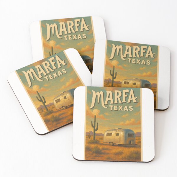 Item preview, Marfa Texas Desert Landscape with Classic Silver Airstream and Cactus designed and sold by Places On Earth.