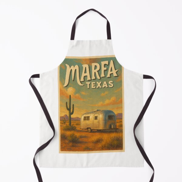 Item preview, Marfa Texas Desert Landscape with Classic Silver Airstream and Cactus designed and sold by Places On Earth.