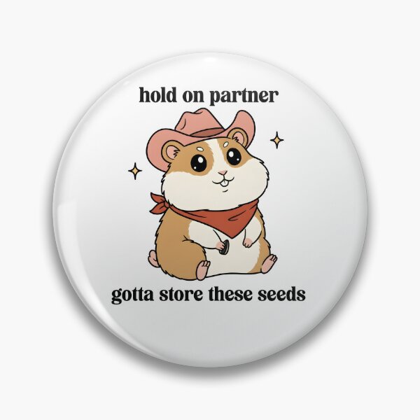 Item preview, Hold On Partner Gotta Store These Seeds Funny Hamster Sticker designed and sold by Senkov.