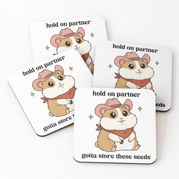 Item preview, Hold On Partner Gotta Store These Seeds Funny Hamster Sticker designed and sold by Senkov.
