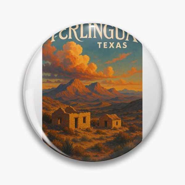 Item preview, Terlingua Texas Desert Ghost Town with Mountains and Evening Clouds designed and sold by Places On Earth.