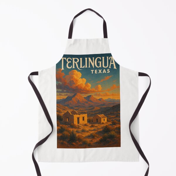 Item preview, Terlingua Texas Desert Ghost Town with Mountains and Evening Clouds designed and sold by Places On Earth.