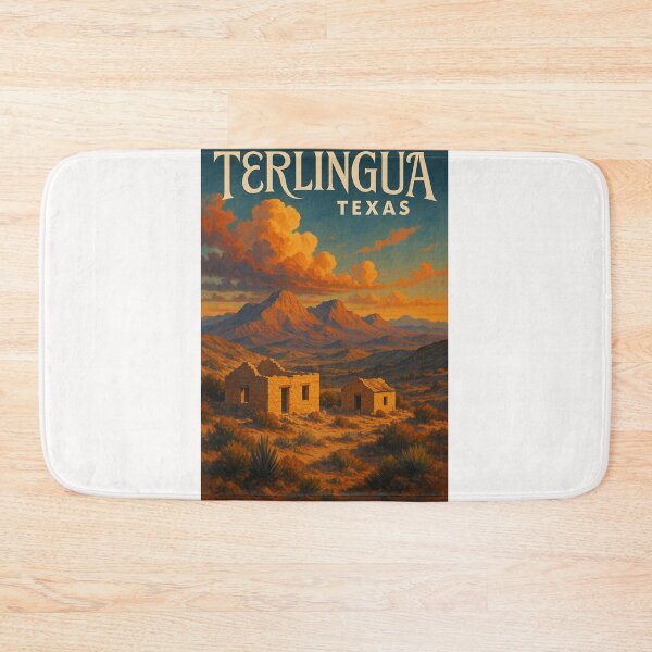 Item preview, Terlingua Texas Desert Ghost Town with Mountains and Evening Clouds designed and sold by Places On Earth.