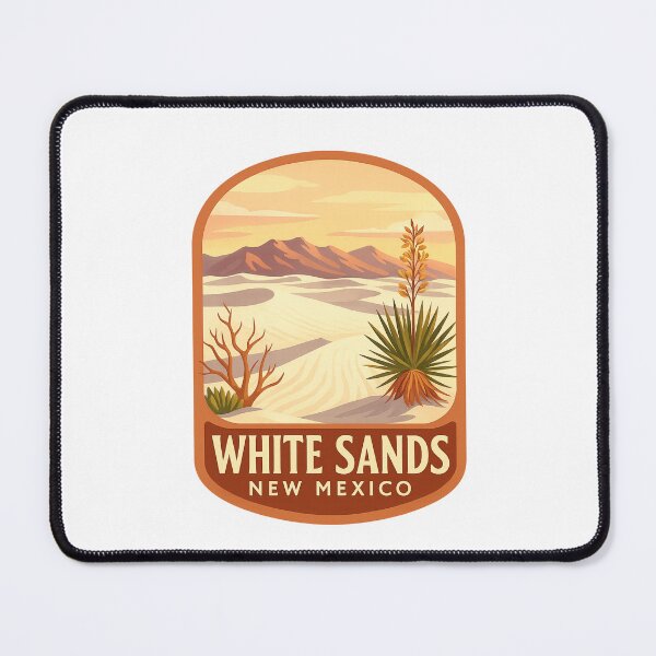 Item preview, White Sands New Mexico Dunes with Yucca and Distant Mountains designed and sold by Places On Earth.