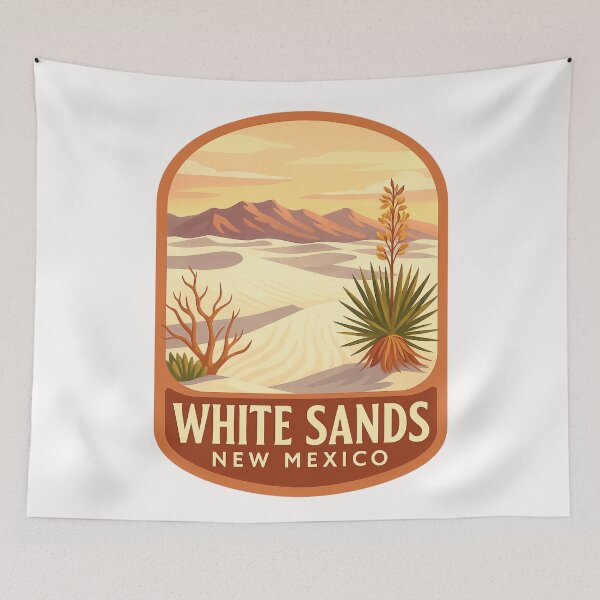 Item preview, White Sands New Mexico Dunes with Yucca and Distant Mountains designed and sold by Places On Earth.
