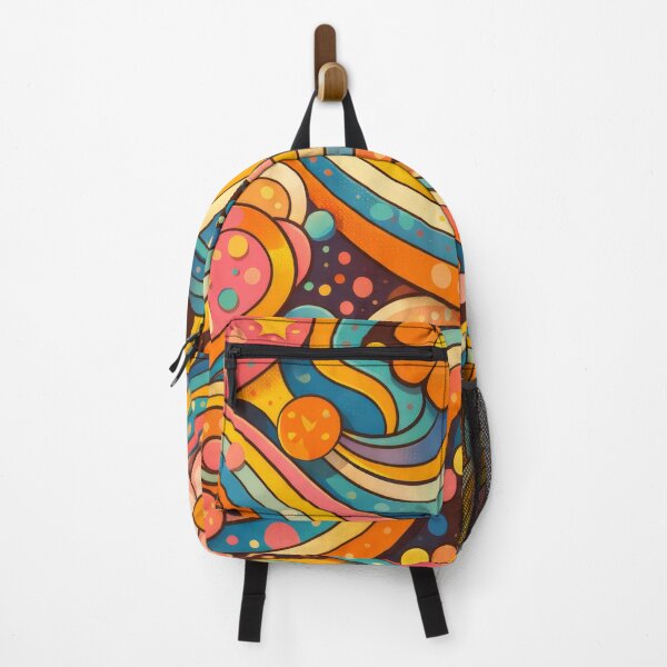 Item preview, Groovy Retro Swirls Floral Cosmic Harmony designed and sold by ArtComixHaven.
