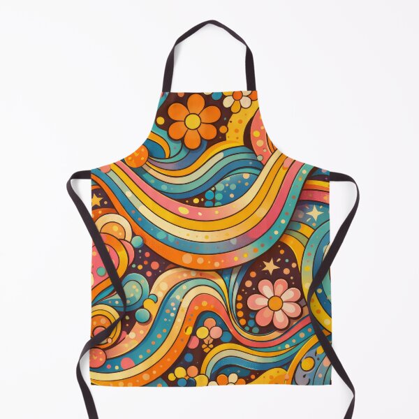 Item preview, Groovy Retro Swirls Floral Cosmic Harmony designed and sold by ArtComixHaven.