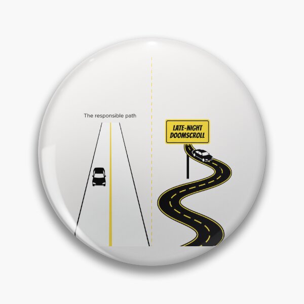Item preview, Late-Night Doomscroll Exit – The Responsible Path Swerve designed and sold by PixelQ.